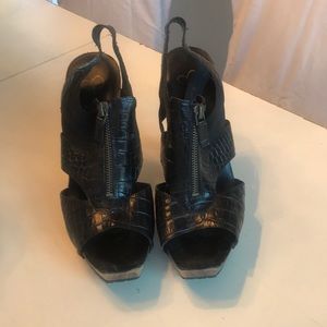 Jessica Simpson platform sandals. Flaws shown